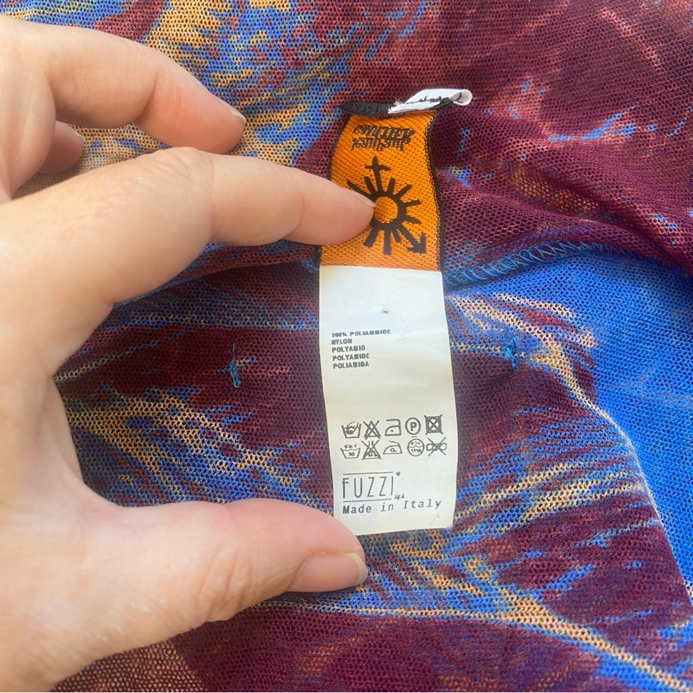 🌴 Jean Paul Gaultier Vintage‎ Soleil Palm Tree Mesh Cardigan with Hood L Brat - Picture 6 of 16